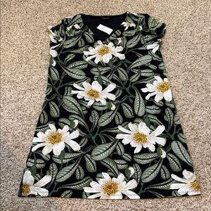 Ann Taylor Factory Floral Black and White Dress